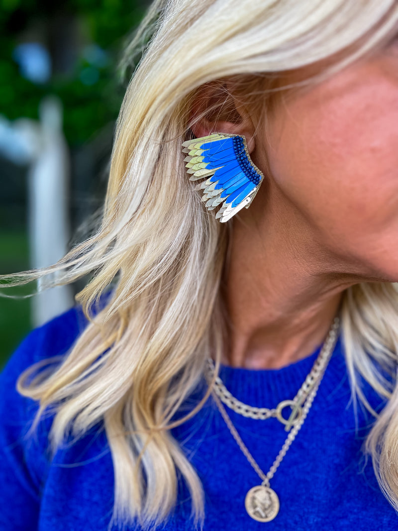 Blue Wings Earrings