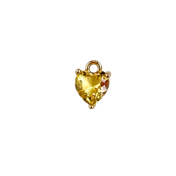 Amber Heart Charm