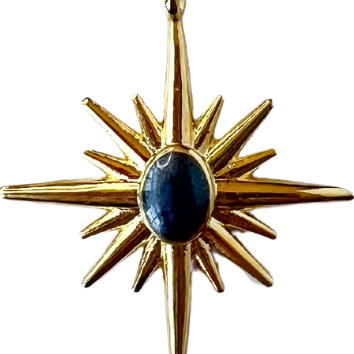 Navy Starburst Pendant