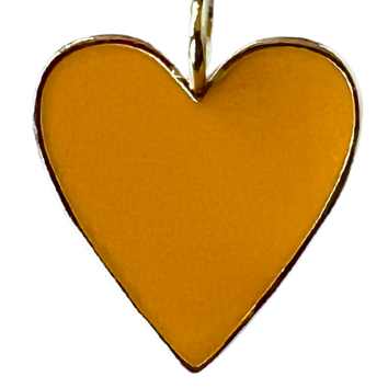 Yellow Heart LARGE Charm