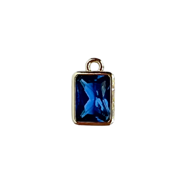 Blue Topaz Rectangle Charm