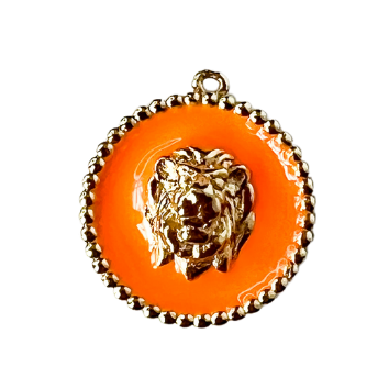 Orange Lion Charm