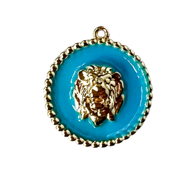 Teal Lion Charm