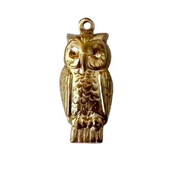 Owl Brass Charm