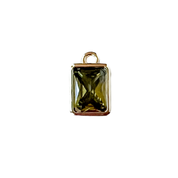 Peridot Rectangle Charm