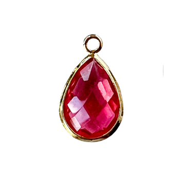 Ruby Teardrop Charm