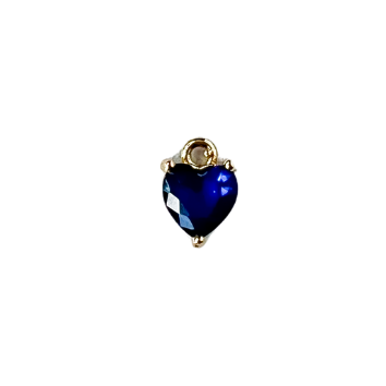 Sapphire Heart Charm