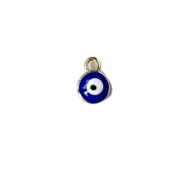 Blue Round Evil Eye Charm