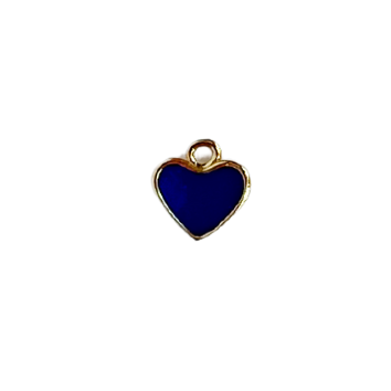 Navy Tiny Heart Charm