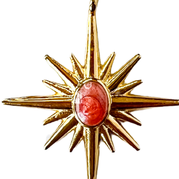 Coral Sunburst Pendant