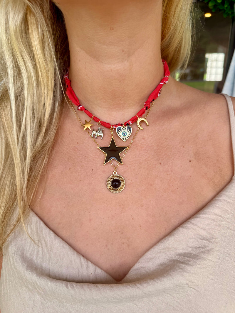 BLACK Repurposed Necklace