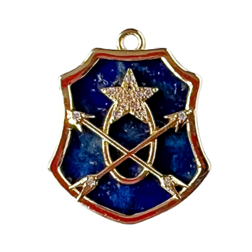 Navy Shield Pendant