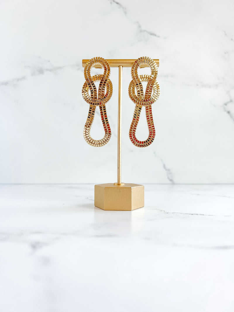 Knot Snake Chain Earrings