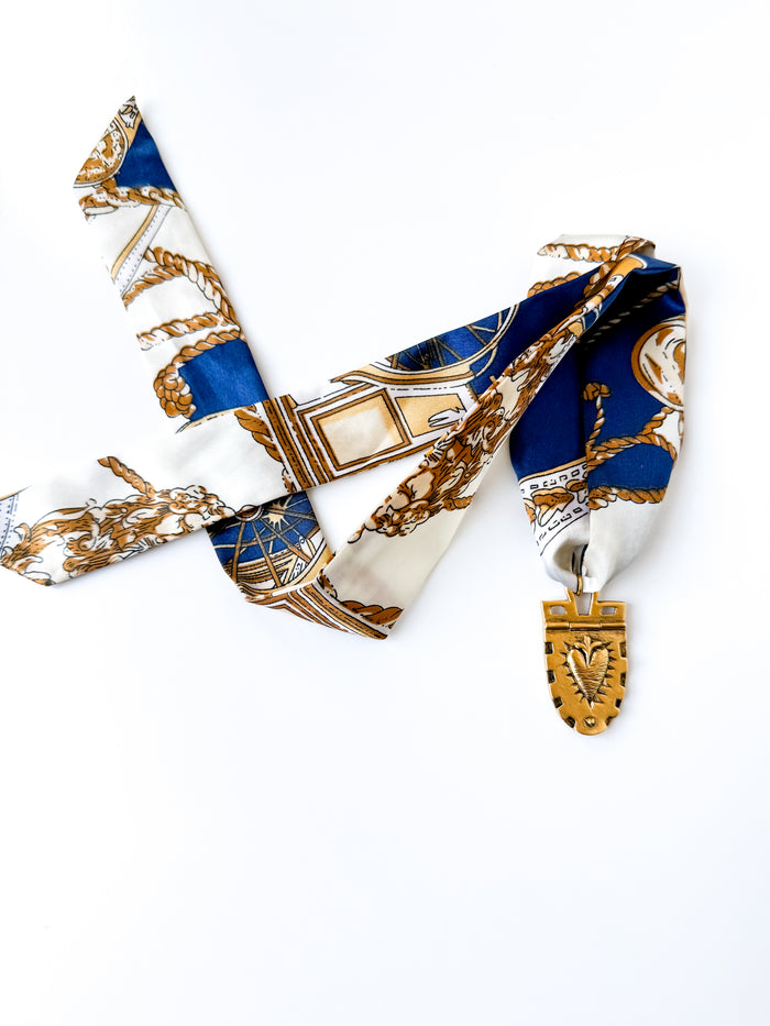 NAVY School Color Scarf Necklace