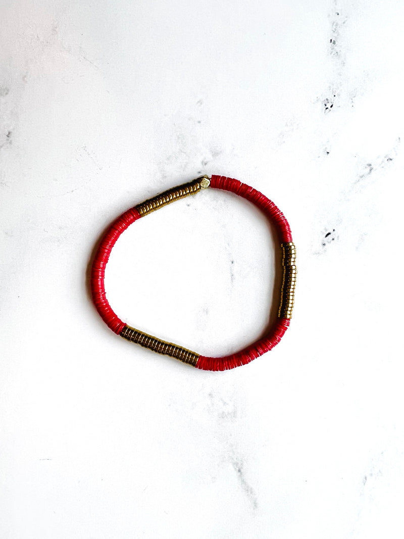 4mm Red Vinyl Bracelet