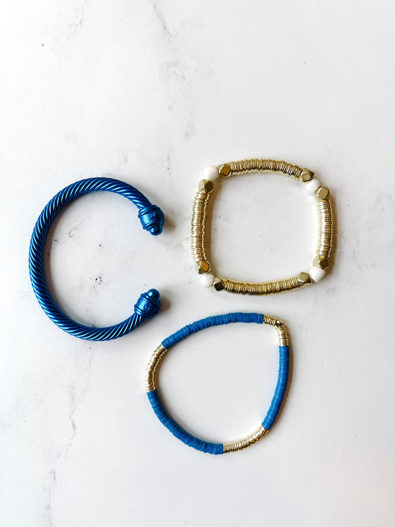 Blue Cable Bracelet