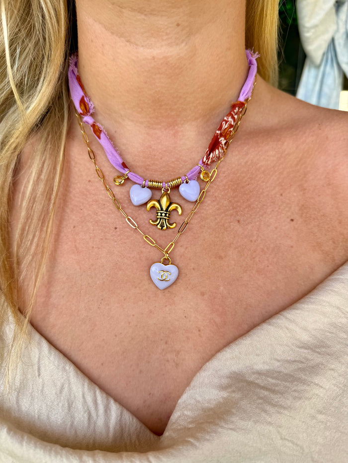 PURPLE Repurposed Necklace